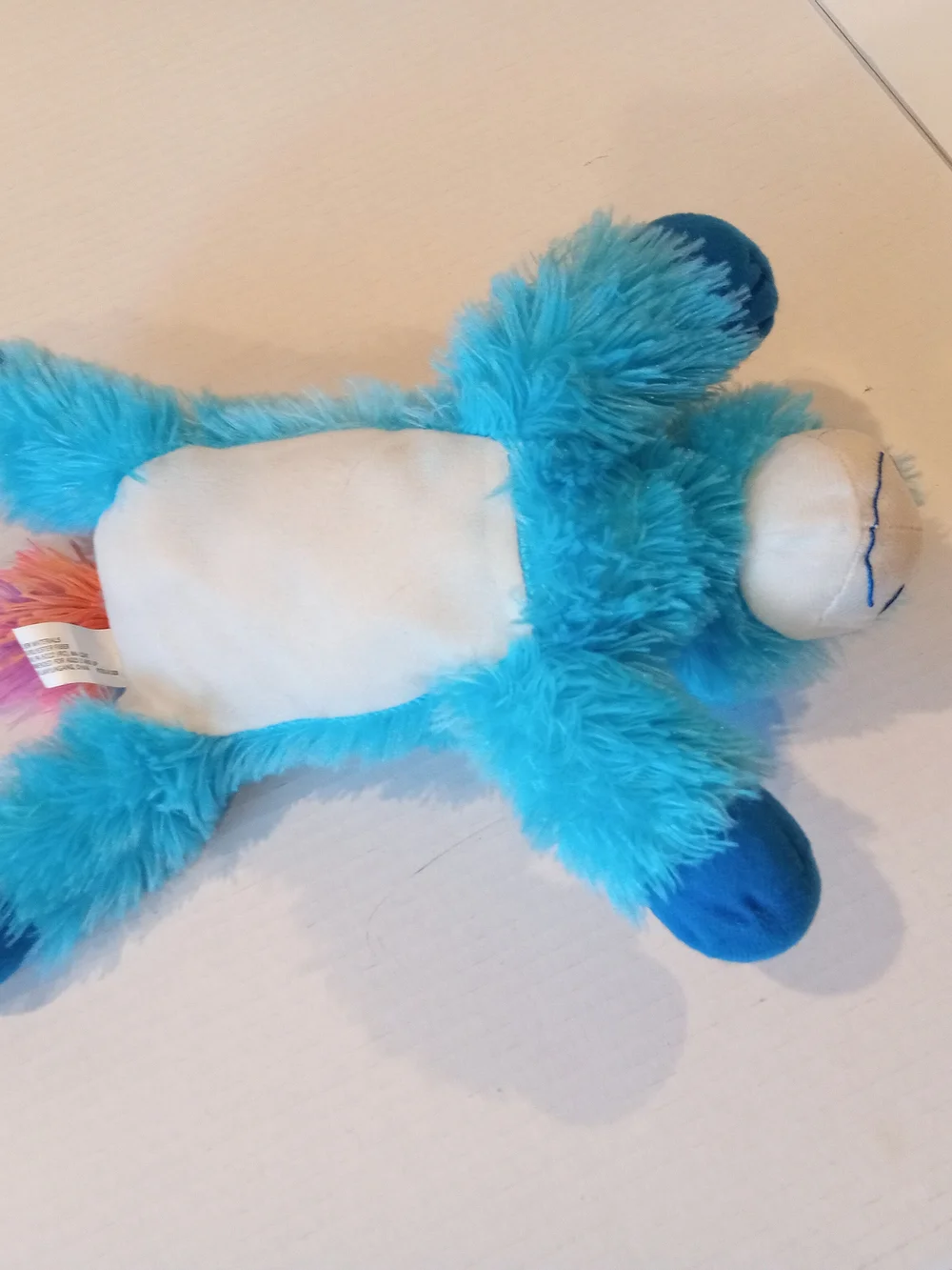 GOFFA Blue Rainbow Mane Plush Unicorn Stuffed Toy